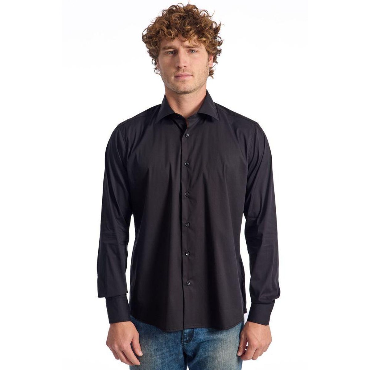 Baldinini Trend Black Cotton Shirt