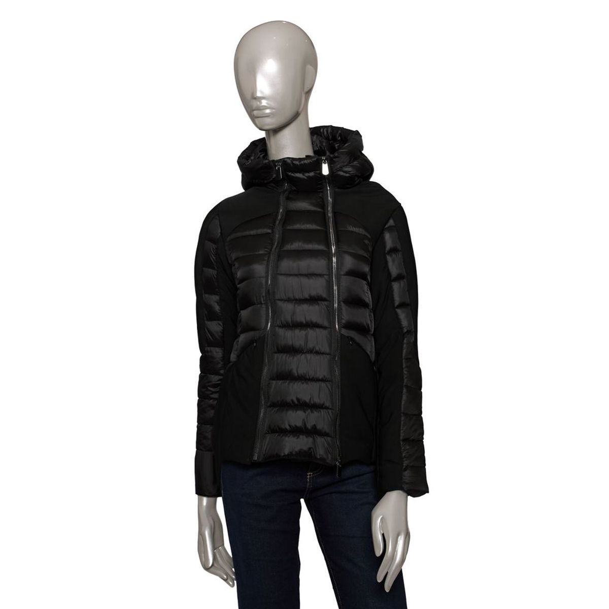 Baldinini Trend Black Polyester Jackets & Coat