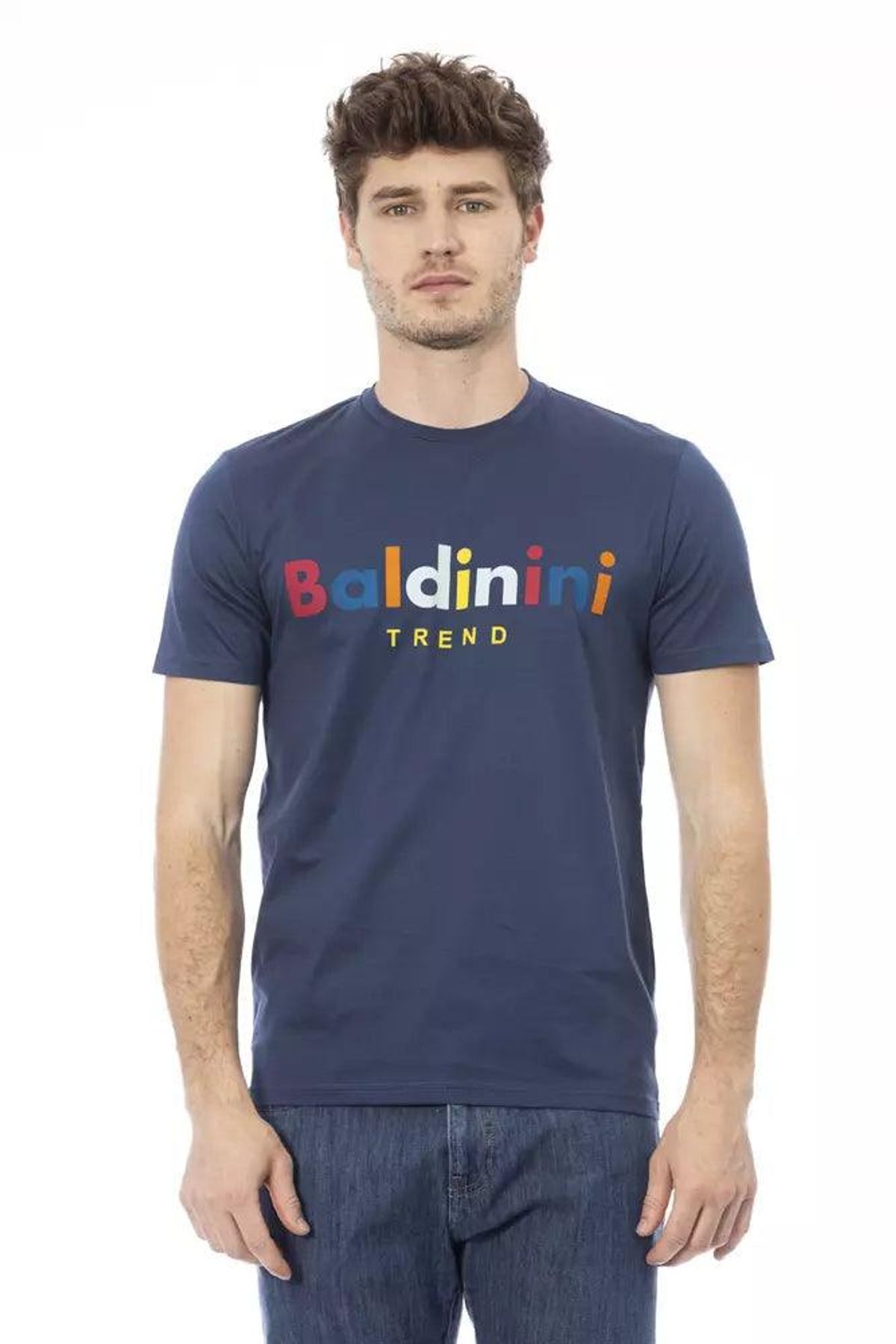 Baldinini Trend Blå Bomuld Polo Shirt