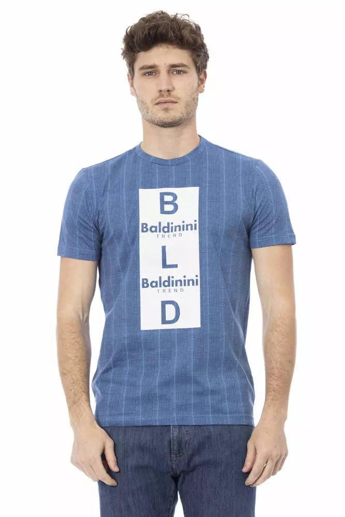 Baldinini Trend Blå Bomuld T-Shirt