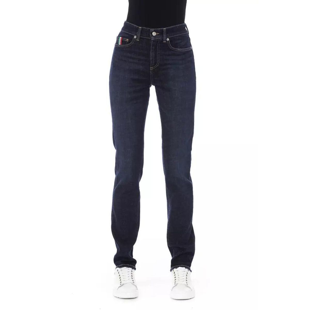 Baldinini Trend Chic Tricolor Pocket Designer Jeans