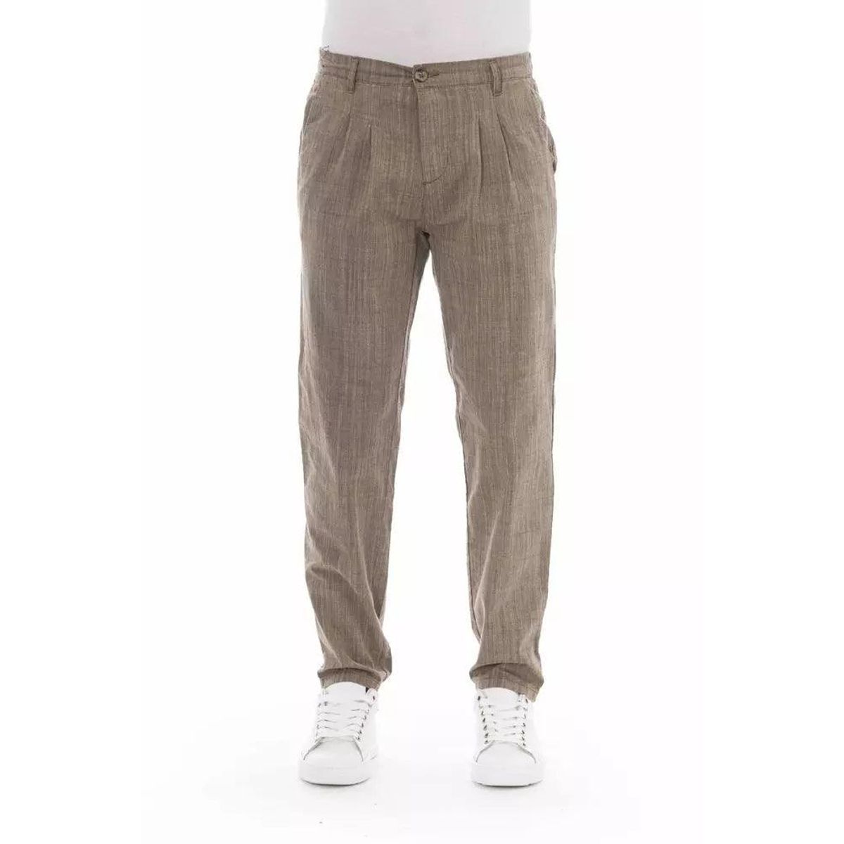 Baldinini Trend Elegant Beige Chino Trousers for Herre