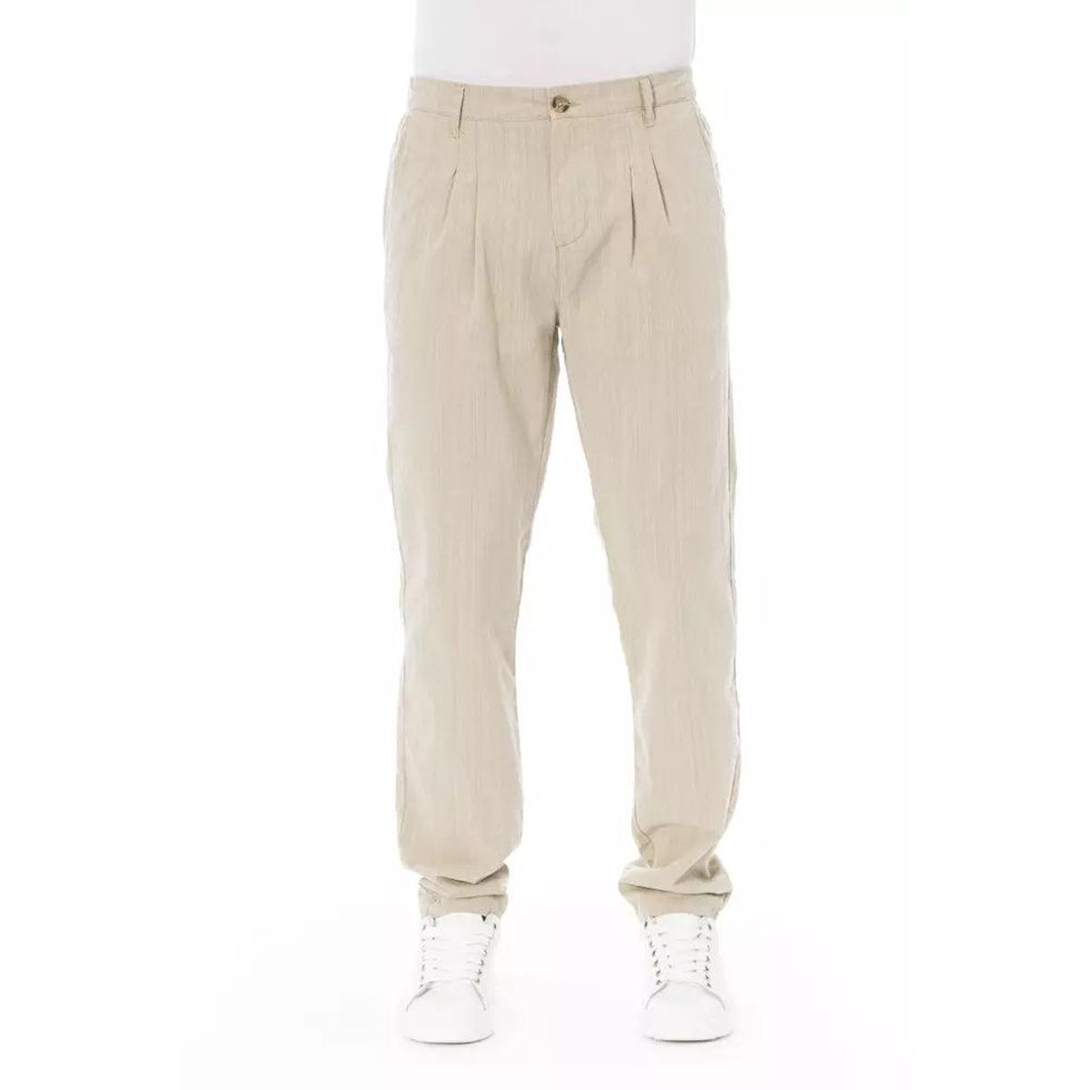 Baldinini Trend Elegant Beige Cotton Chino Trousers