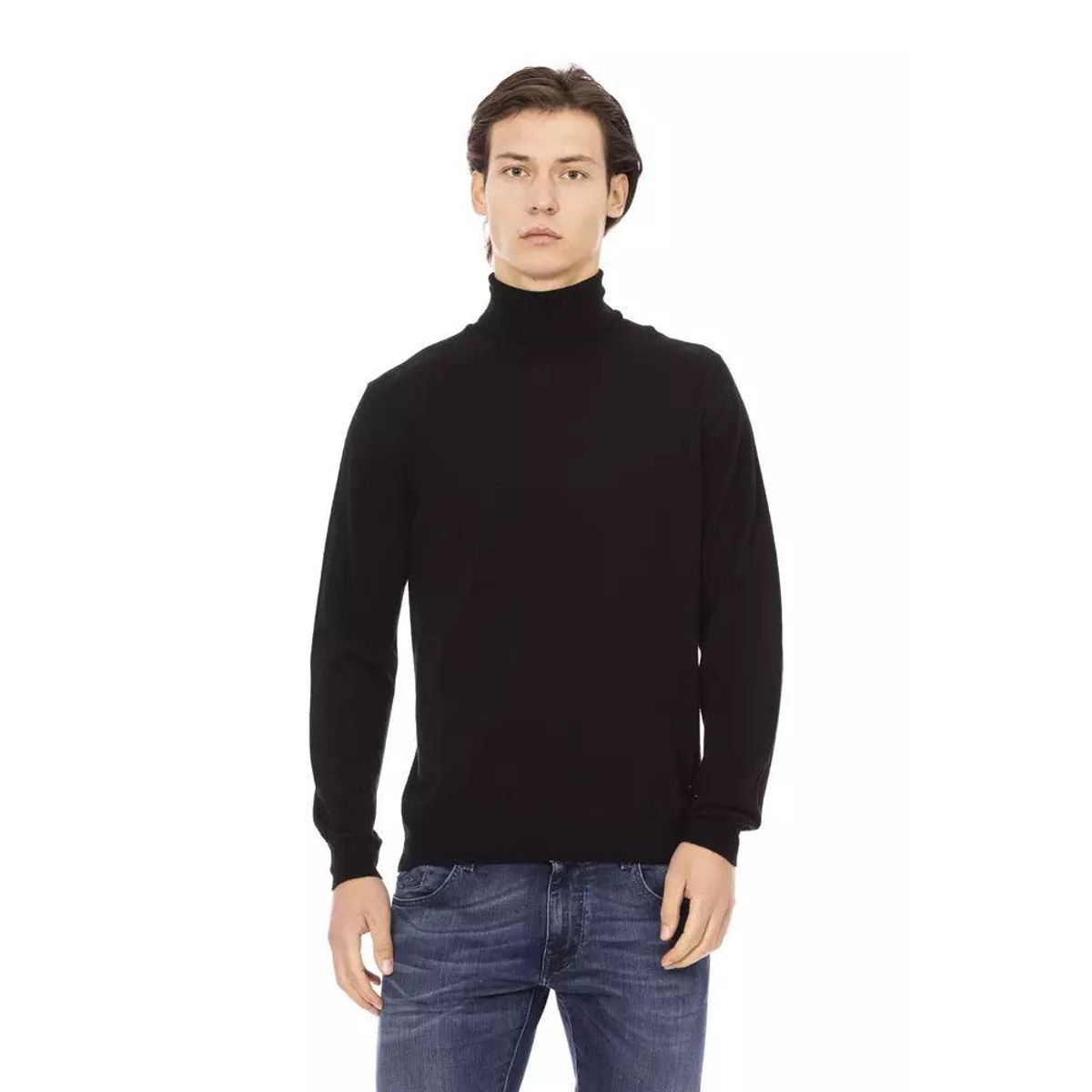 Baldinini Trend Elegant Turtleneck Monogram Sweater