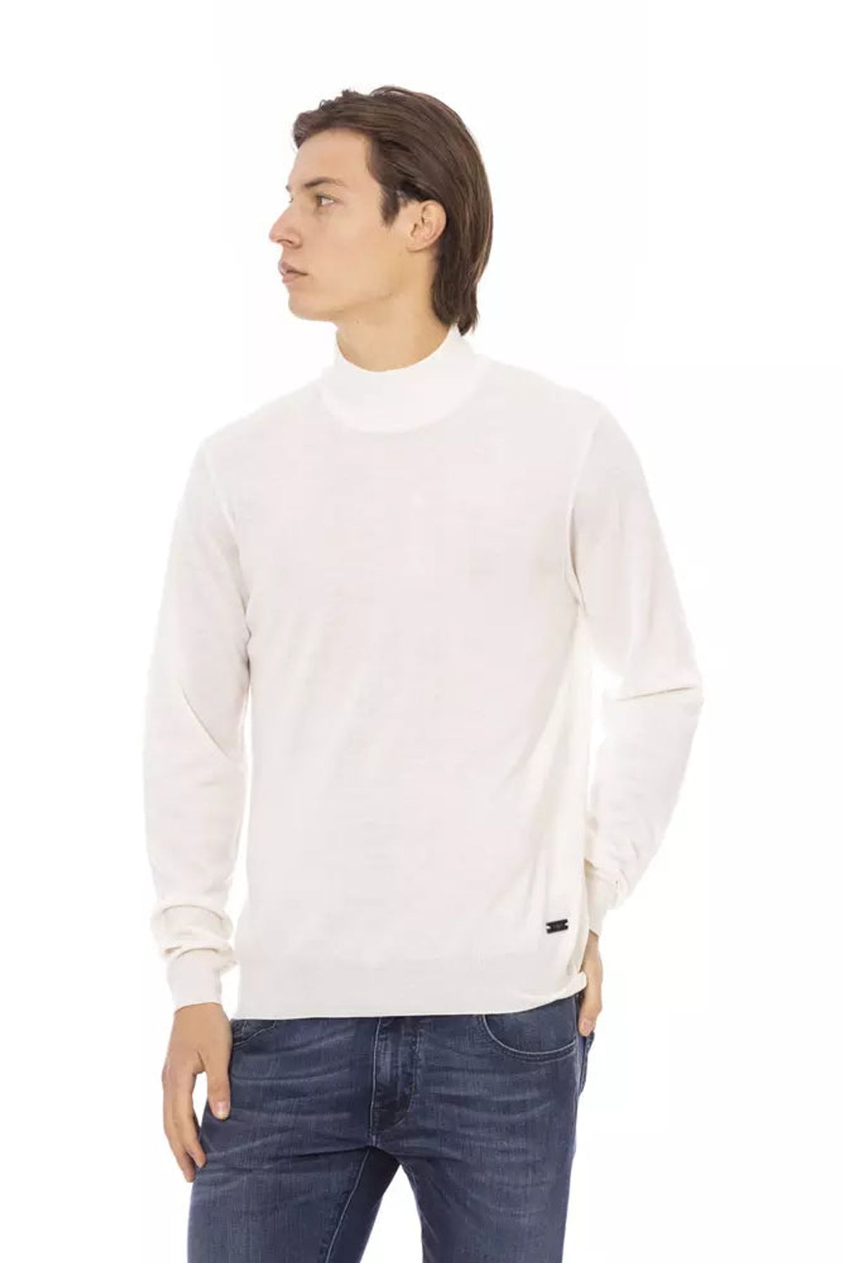 Baldinini Trend Elegant White Turtleneck Sweater