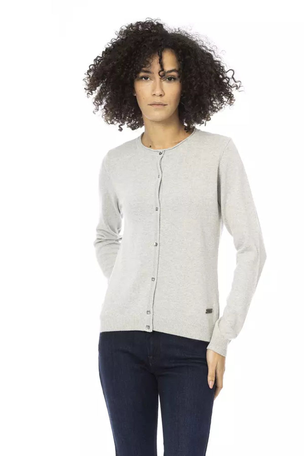 Baldinini Trend Gray Wool Dame Sweater