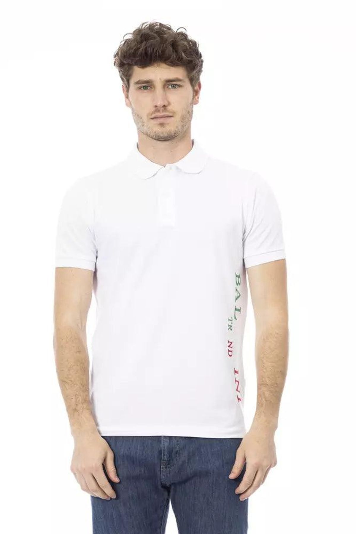 Baldinini Trend Hvid Bomuld Polo Shirt