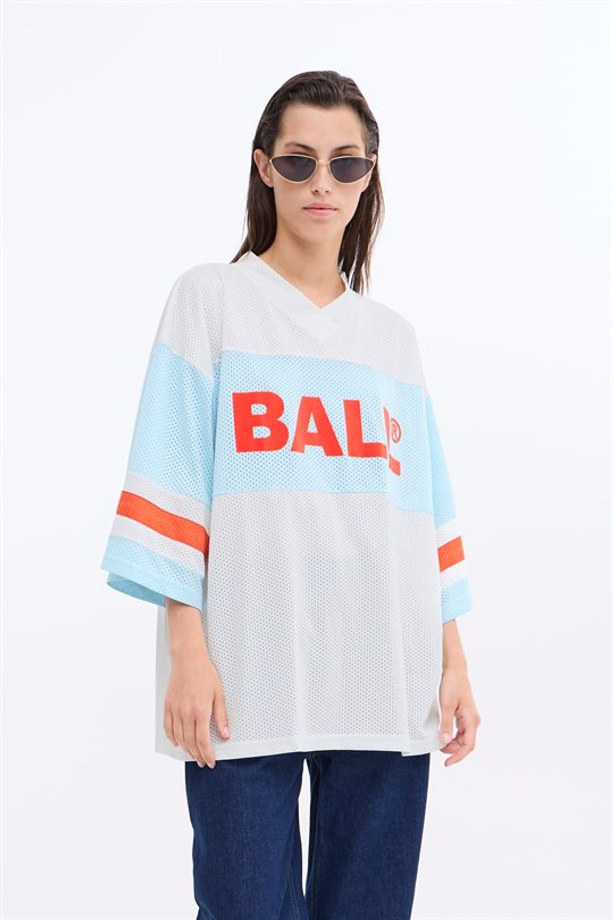 Ball - Biggie Mesh Tee - Sky Blue