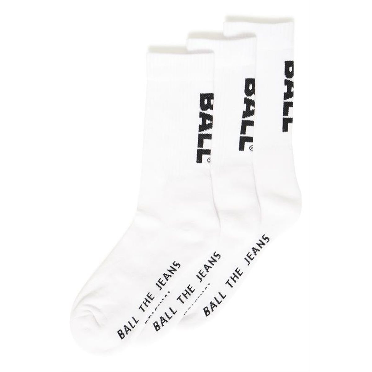 Ball - Dibase Socks 3-Pak - White Black