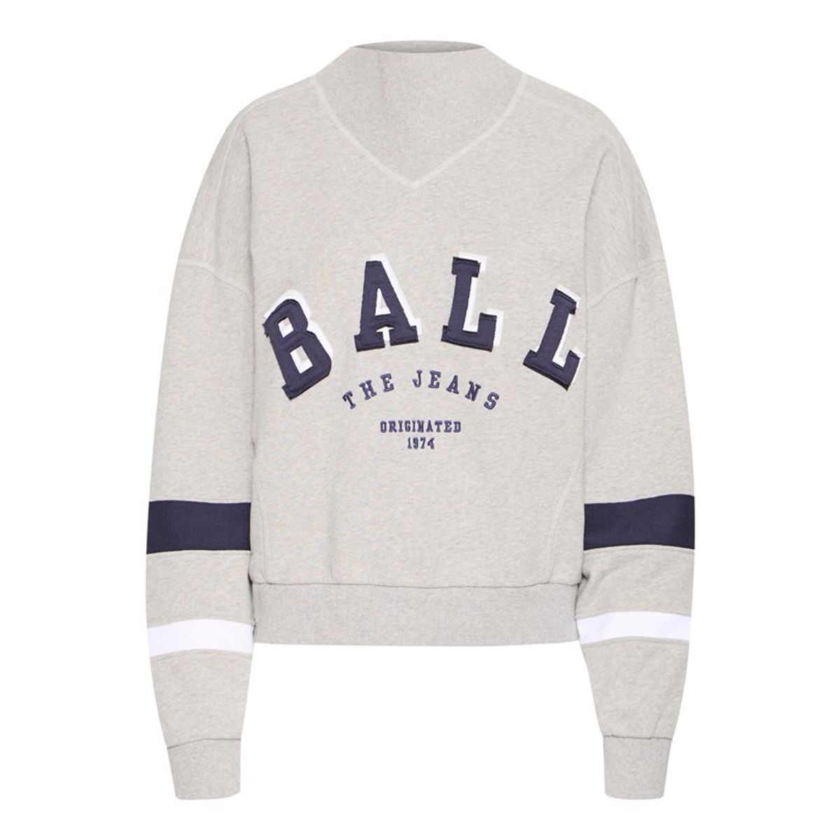 Ball - Fossati High Collar Sweat - Medium Grey Melange