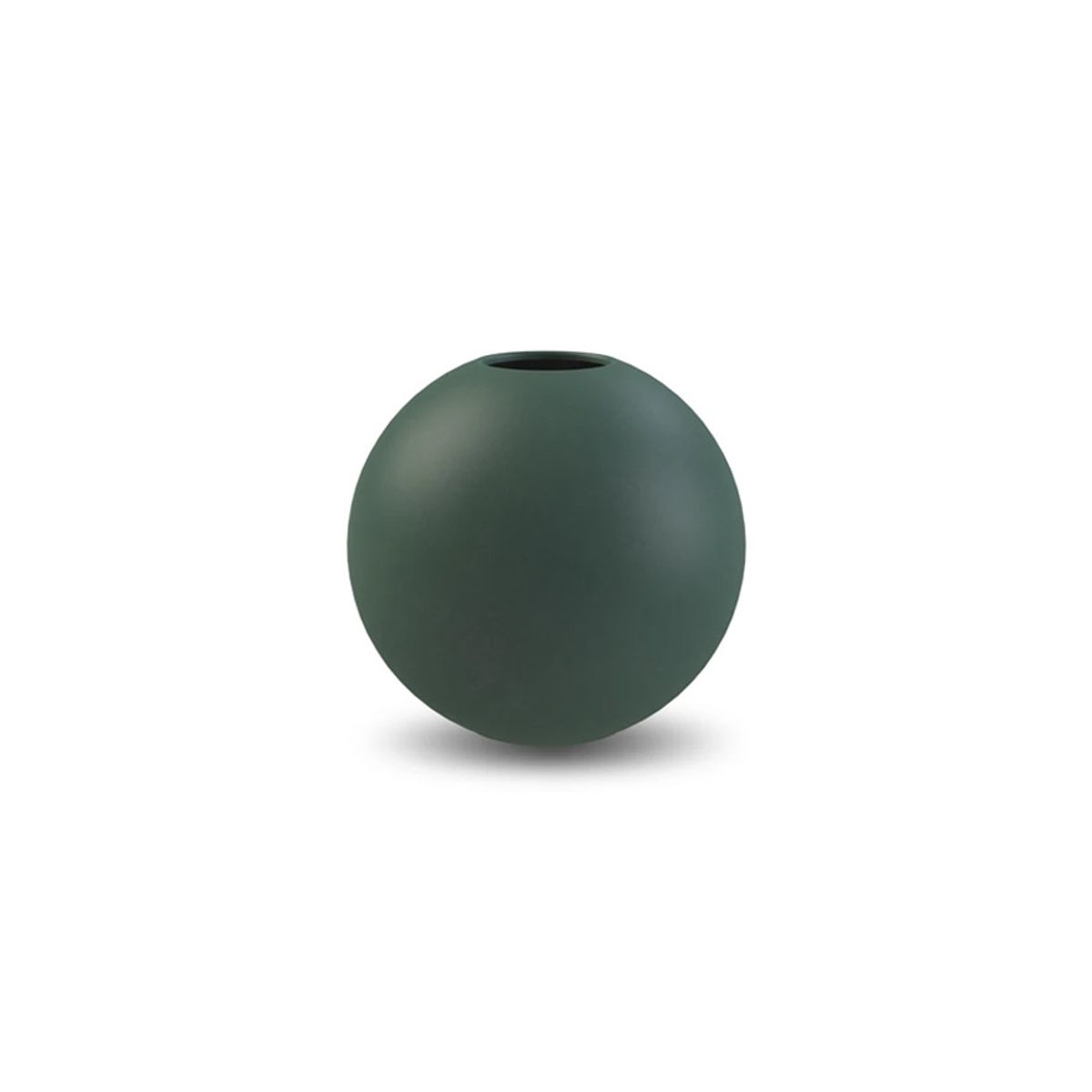 BALL VASE DARK GREEN 8CM