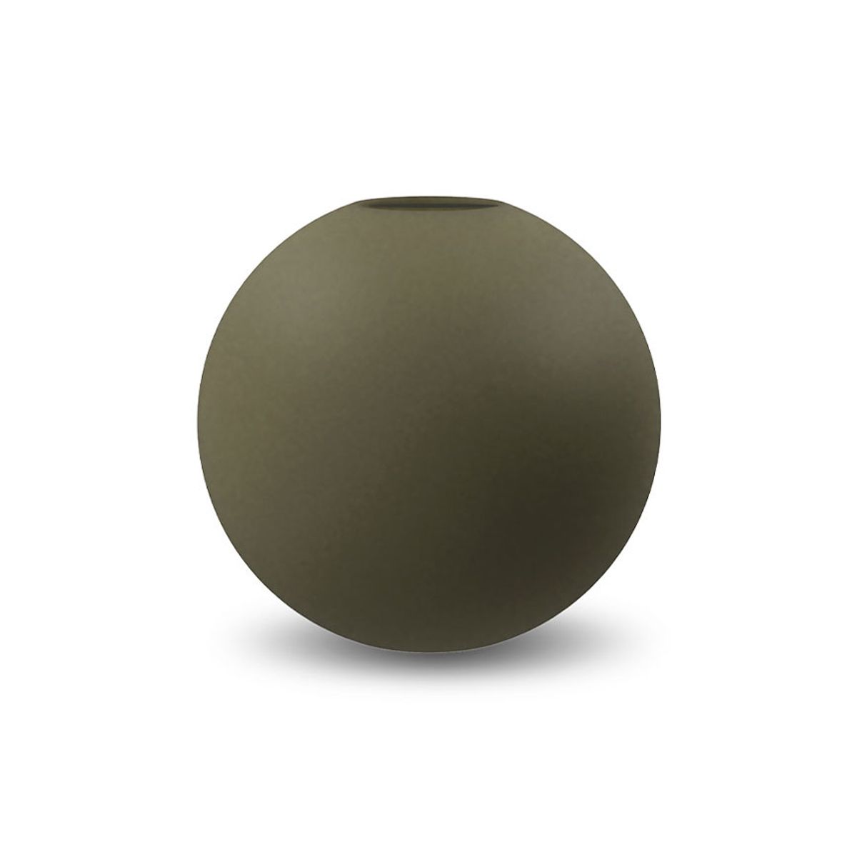 BALL VASE OLIVE 10CM