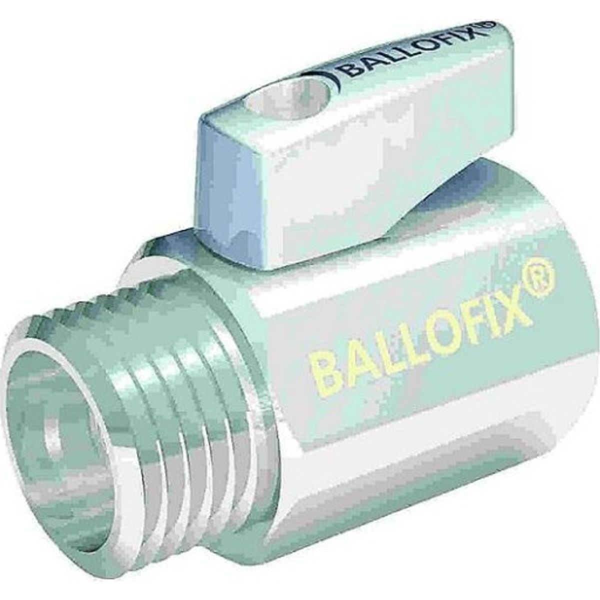 Ballofix kuglehane 1/2" muffe/nippel m/krom greb