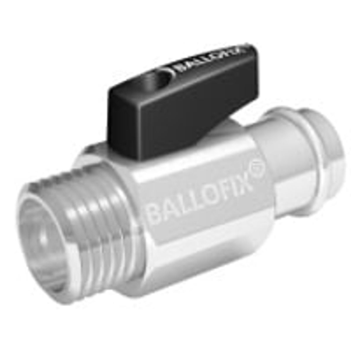 BALLOFIX kuglehane np/pres m. hndtag - 1/2" x 15 mm