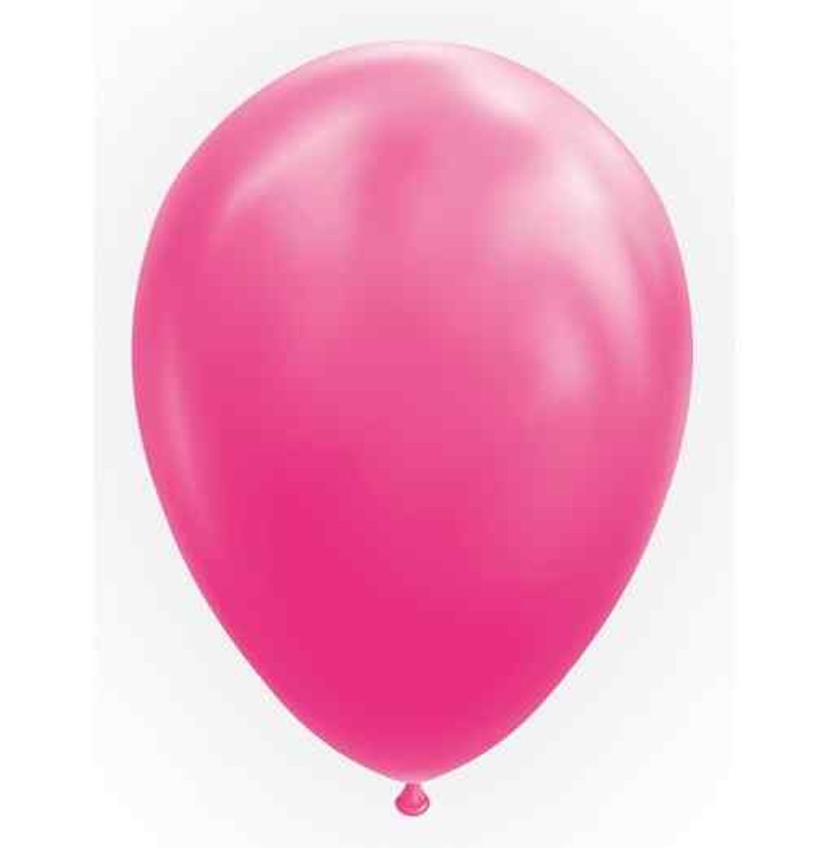 Balloner 12" / 30 cm - 25 stk. Hot Pink - Ensfarvede latexballoner