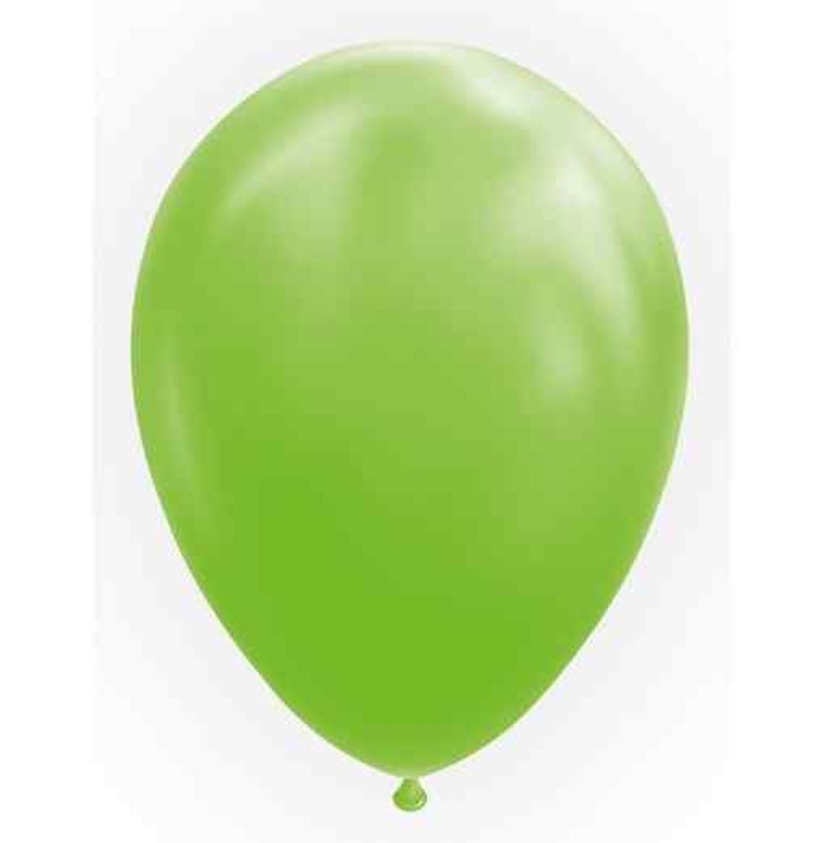 Balloner 12" / 30 cm - 25 stk. Lime - Ensfarvede latexballoner