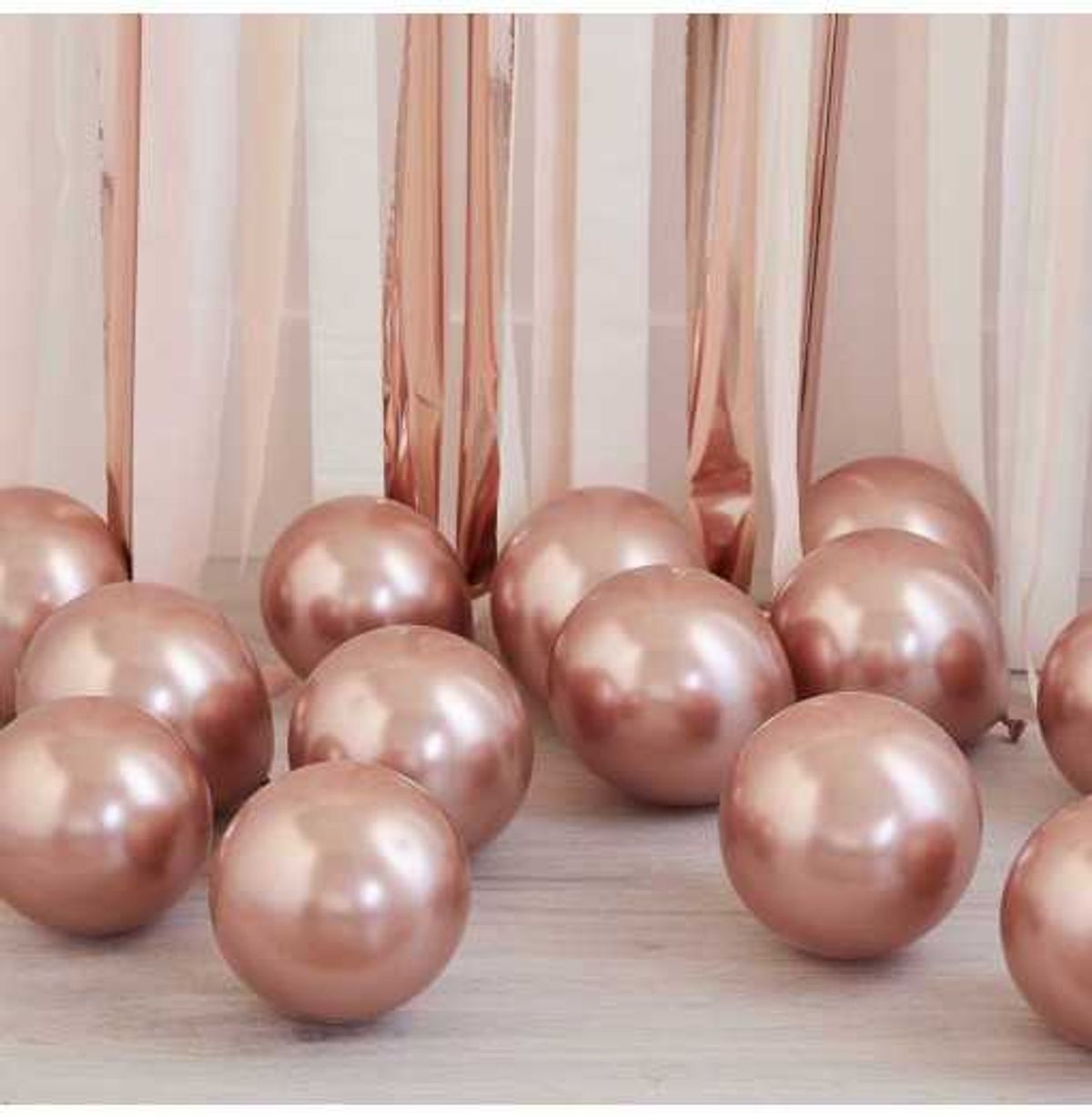 Balloner Rose Guld - 5" (40 stk) - Ensfarvede latexballoner