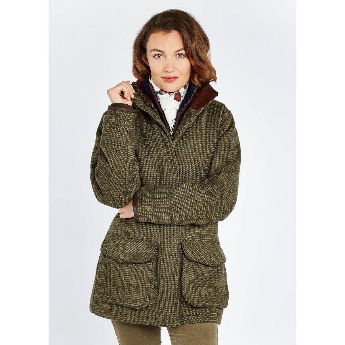 Ballynahinch Ladies Tweed Shooting Coat GORE-TEX, Heath - 36 (UK 10)