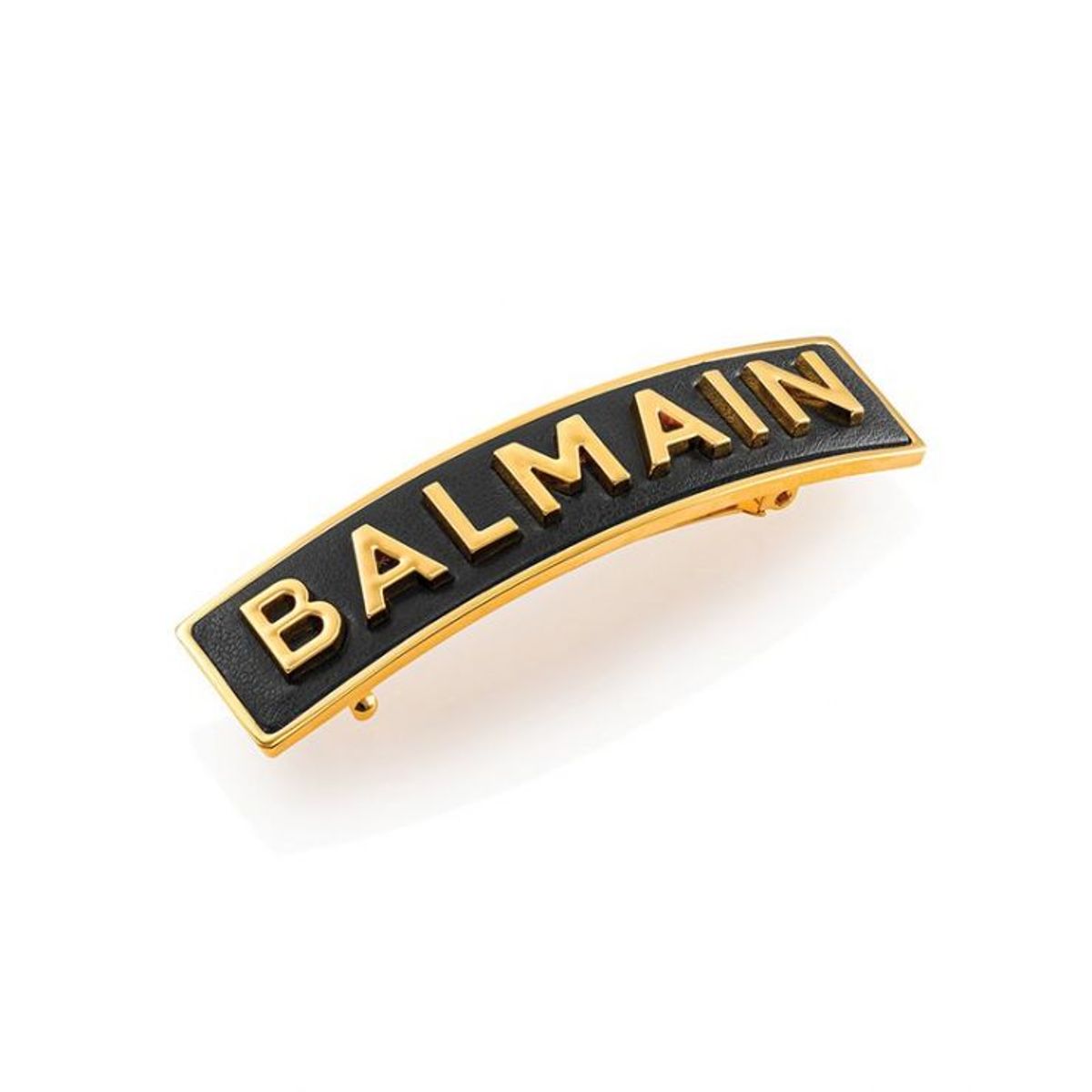 Balmain Gold Plated Barrette Medium Logo