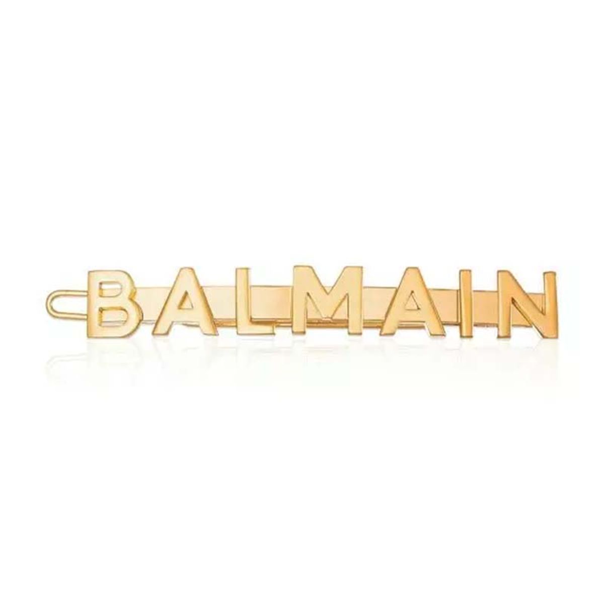 Balmain Gold Plated Hair Slide Logo