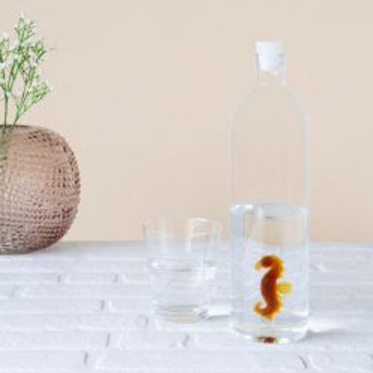 Balvi Bottle Atlantis, Seahorse 1.2l, Borosilicate Glass - Køkkenredskaber