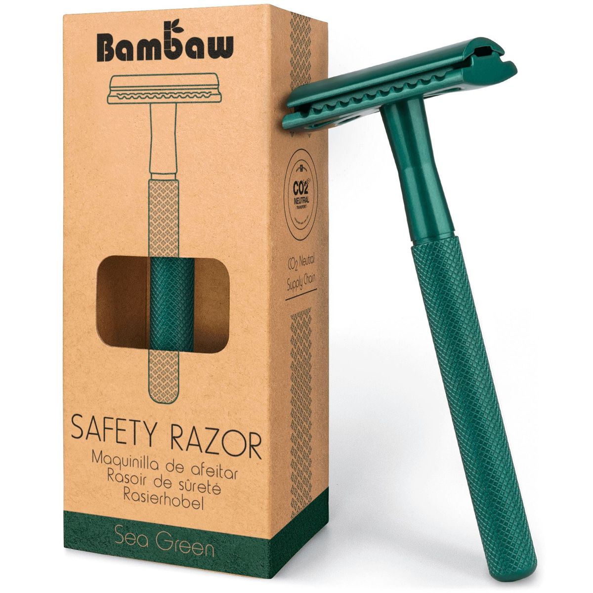 Bambaw - Barberskraber Safety Razor - Sea Green