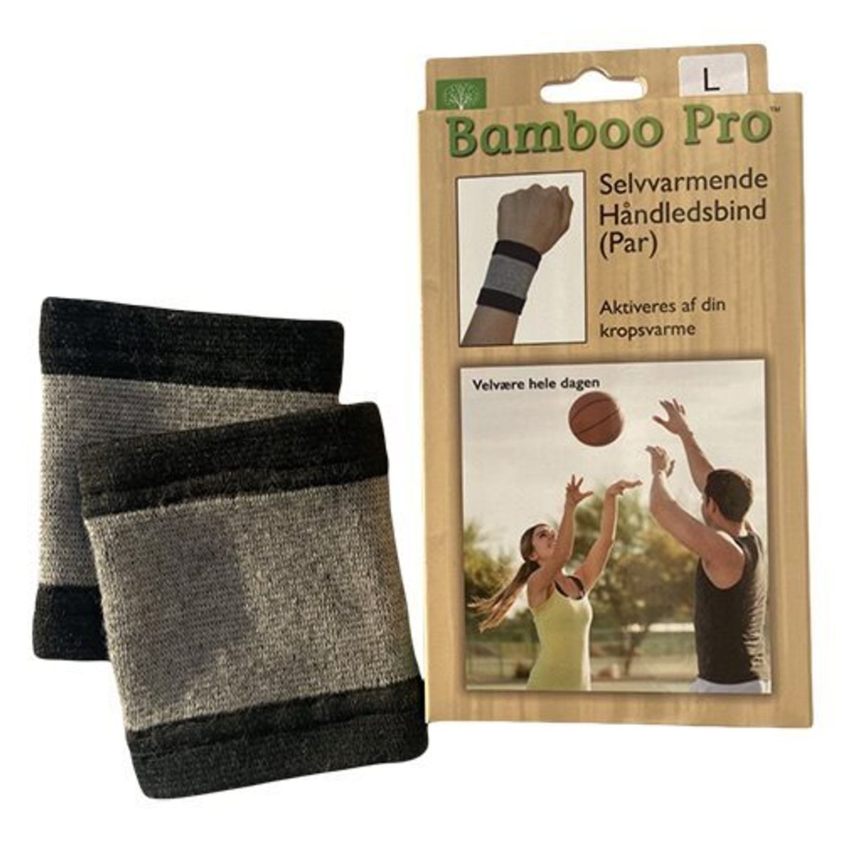 Bamboo Pro Håndledsbind, Selvvarmende, Str L