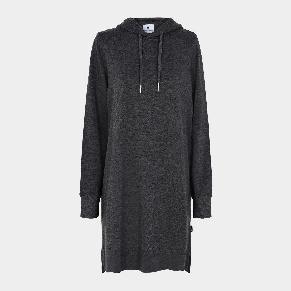 Bambus hoodie kjole | Mørkegrå kjole hoodie fra JBS of Denmark, XS