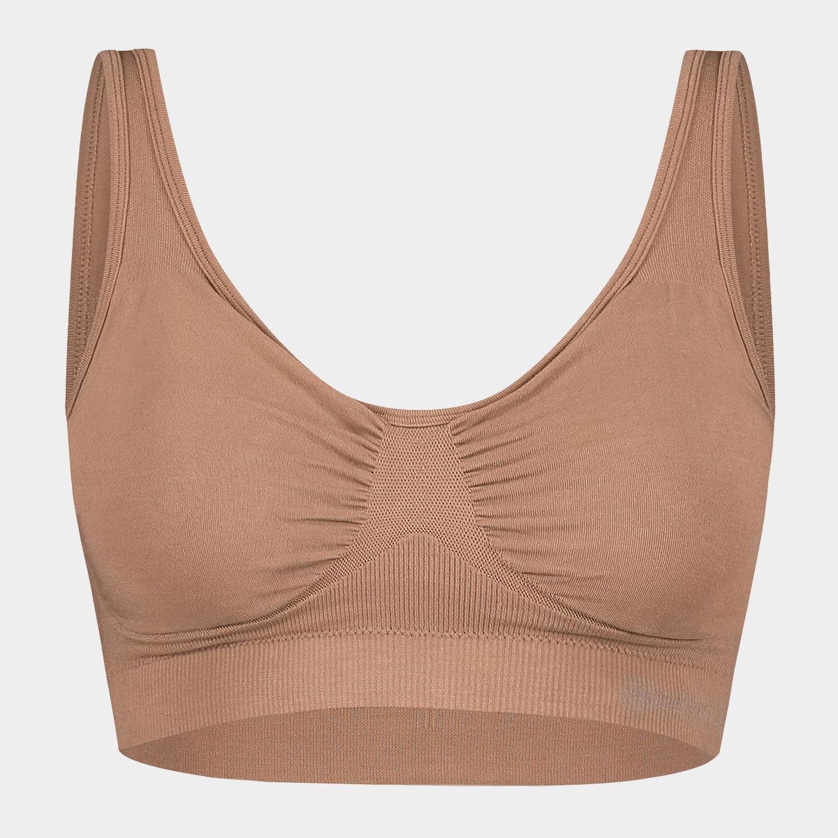 Bambus polstret BH uden bøjle i tan nude til dame fra Bamboo Basic, S