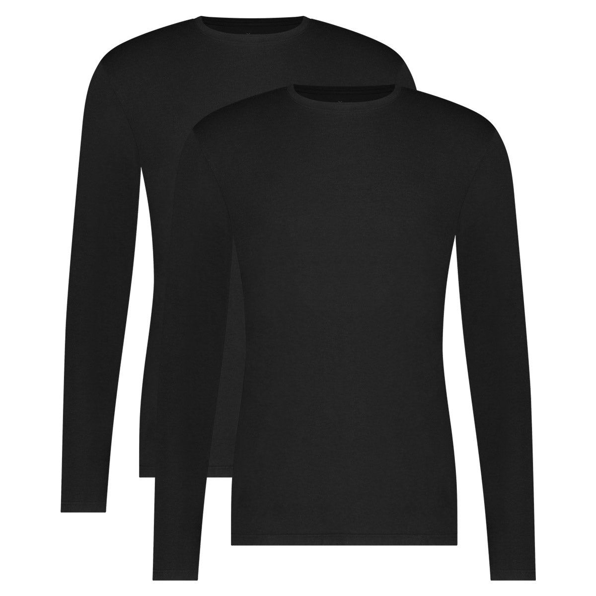 Bambus sort langærmet T-shirt med rund hals fra Bamboo Basics, L