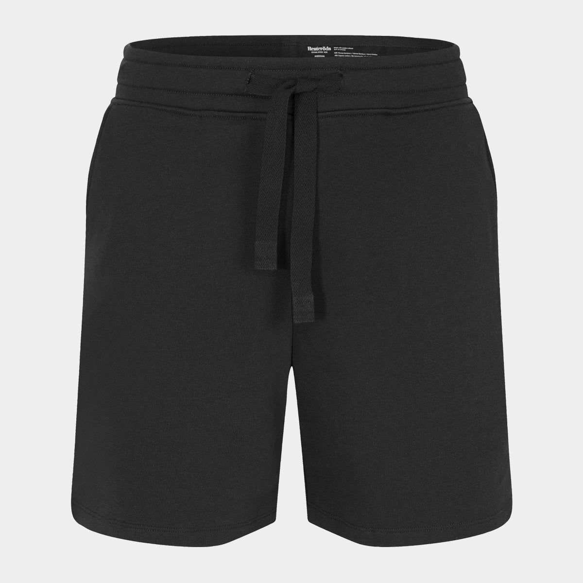 Bambus sweatshorts i sort til mænd fra Resteröds, S