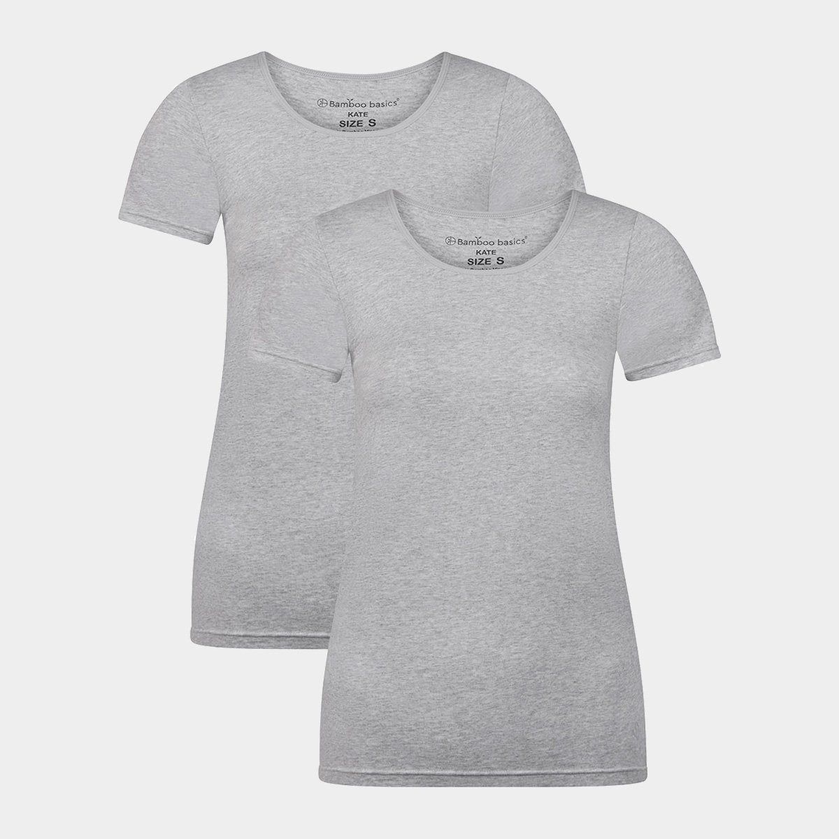 Bambus T-shirt | Grå kortærmet bambus T-shirt til damer | Bamboo Basics, L