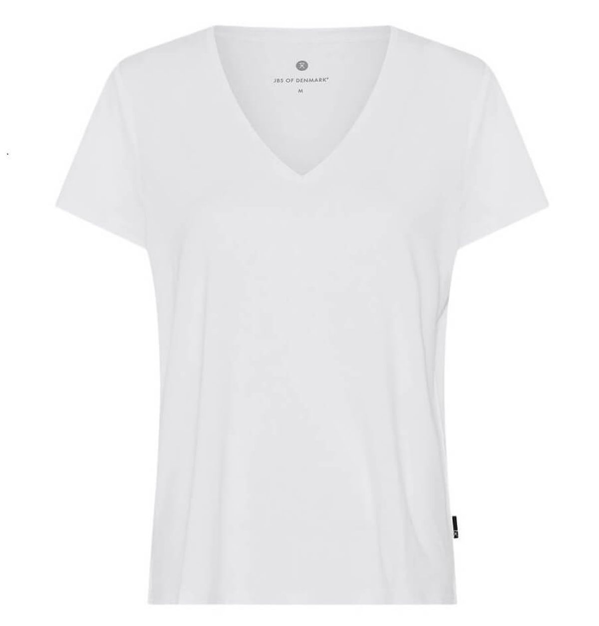 Bambus t-shirt med v-hals, dame, JBS of Denmark, hvid, str. medium