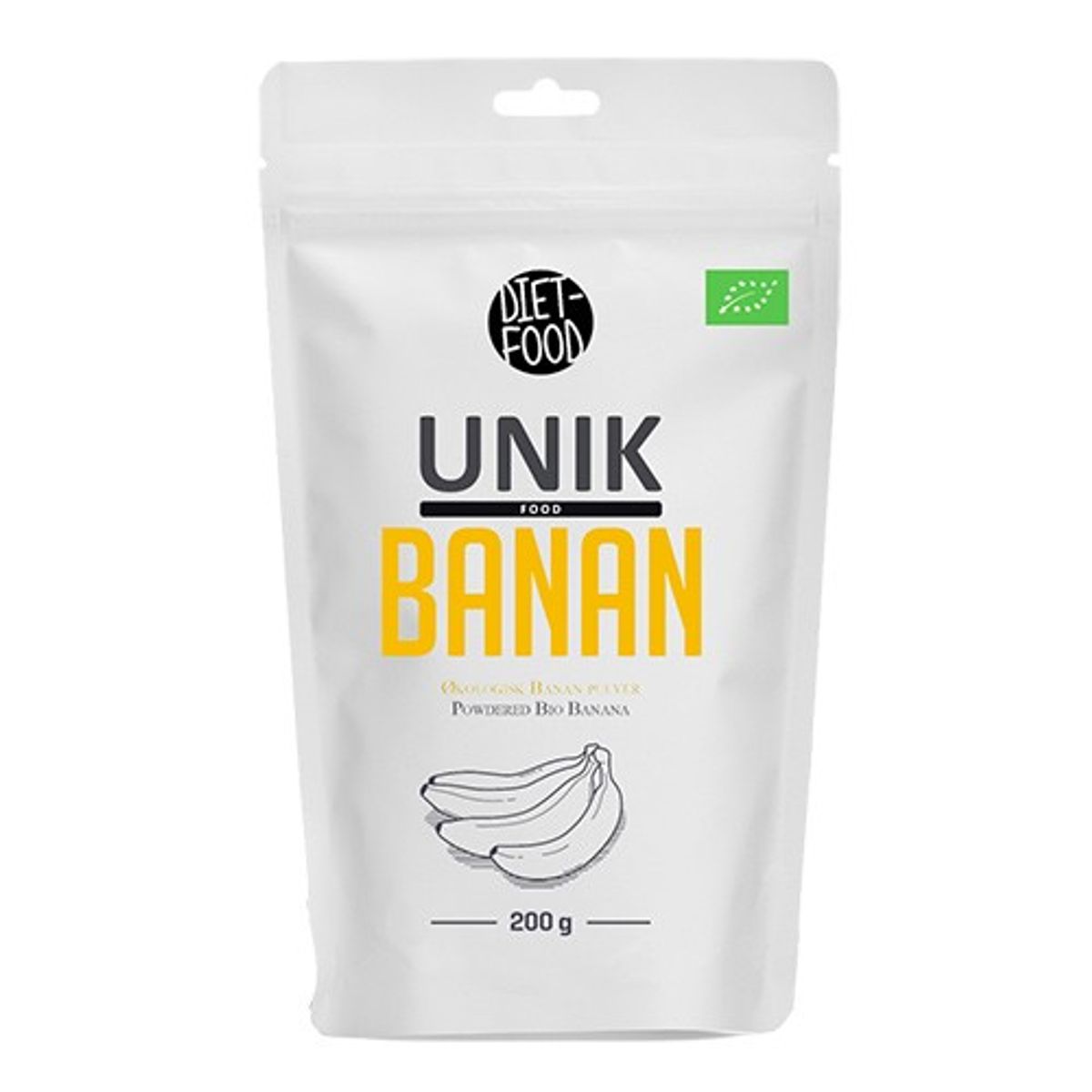 Banan Pulver Økologisk - 200 gram - Diet Food