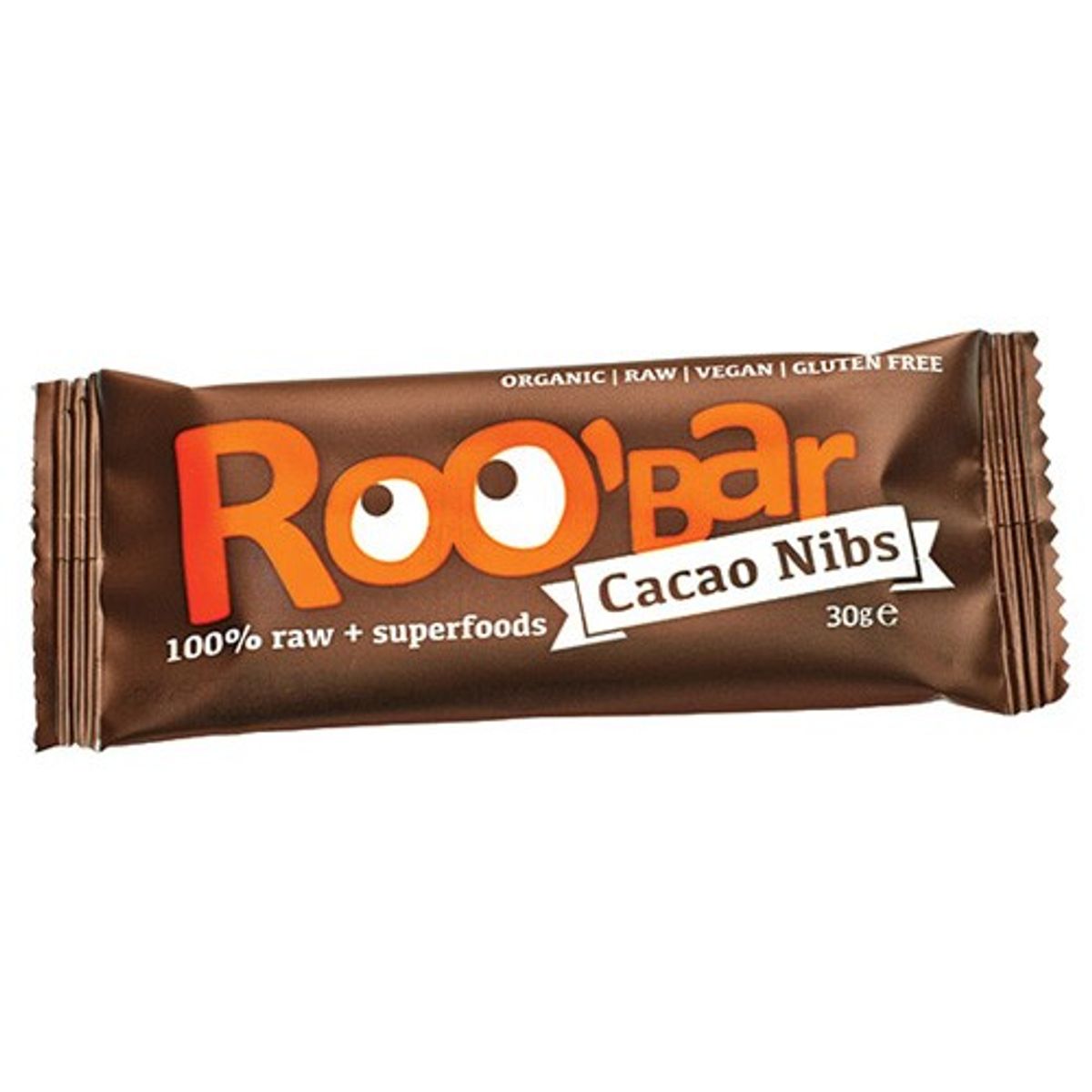 Bar kakao nibs 100% Raw - 30 gram - Roobar