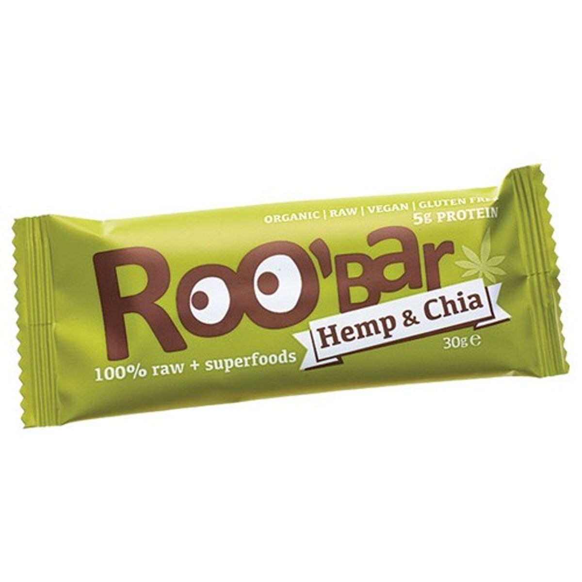 Bar med hamp chia Økologisk - 30 gram - Roobar