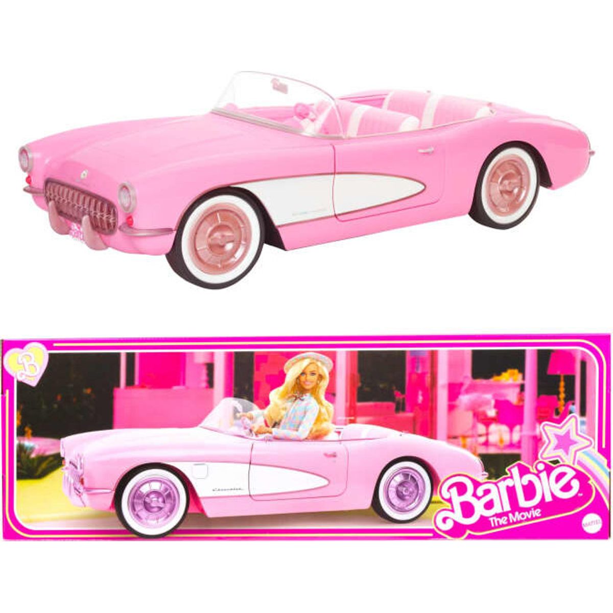 Barbie Bil - Pink Corvette - Barbie The Movie