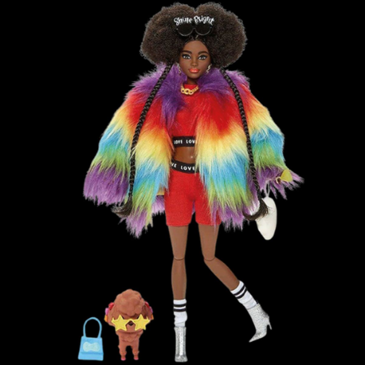 Barbie Extra #1 Rainbow Coat Dukke