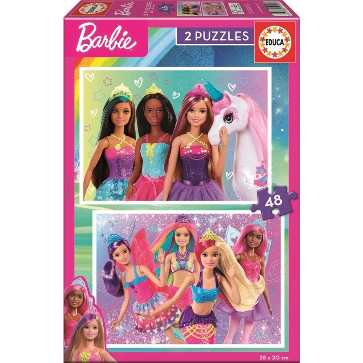 Barbie Puslespil - 2x48 Brikker - Educa