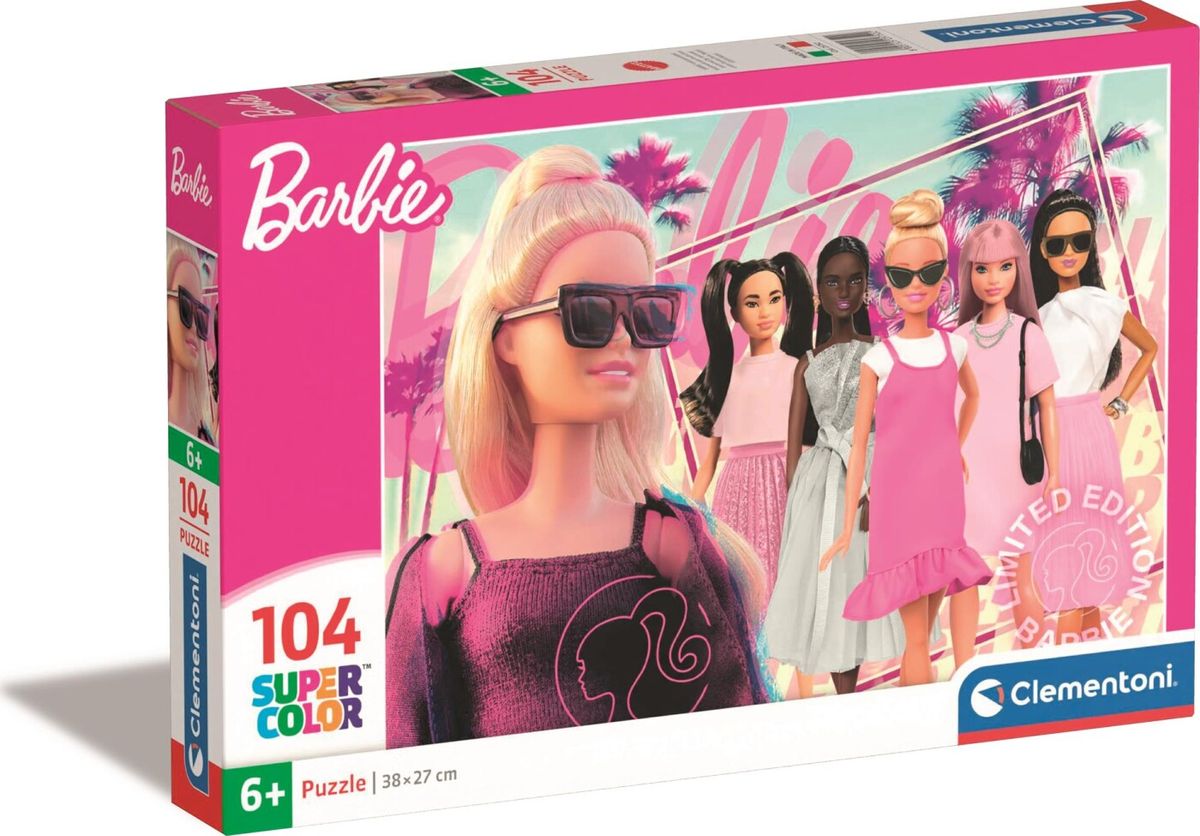 Barbie Puslespil - Super Color - 104 Brikker - Clementoni