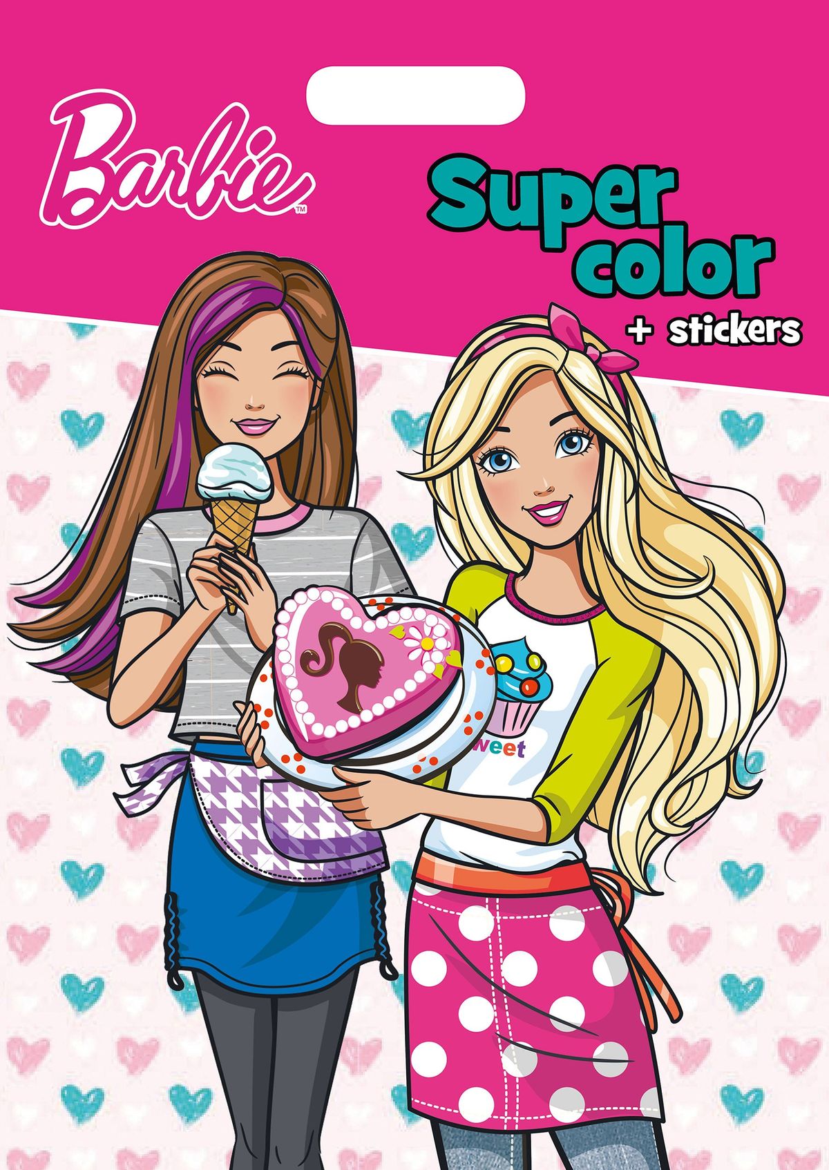 Barbie SUPER COLOR + STICKERS CARRY ALONG