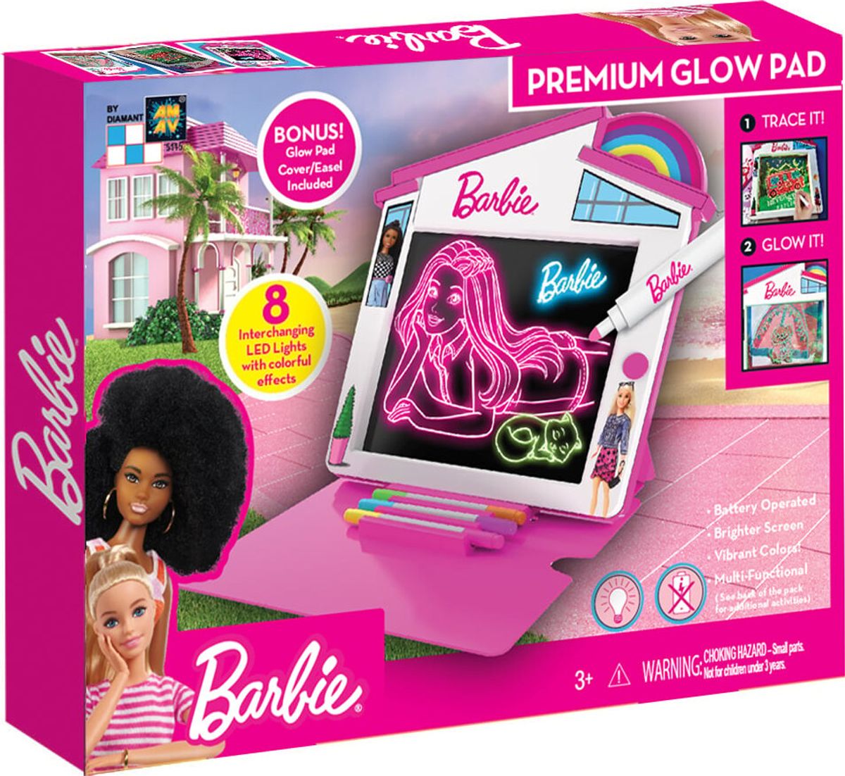 Barbie - Tegnetavle Til Børn - Dreamhouse Premium Glow Pad