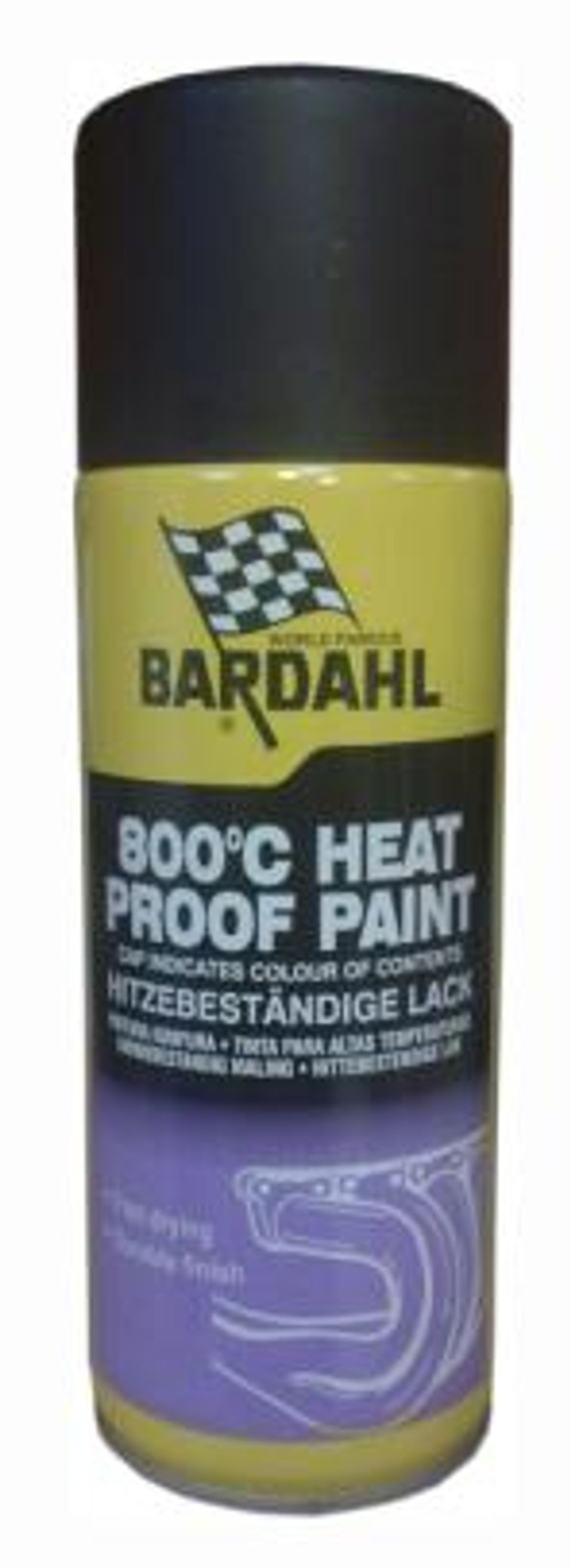 Bardahl Racing Black 800 C - Varmebestandig Silke Mat Sort - 400 ml.