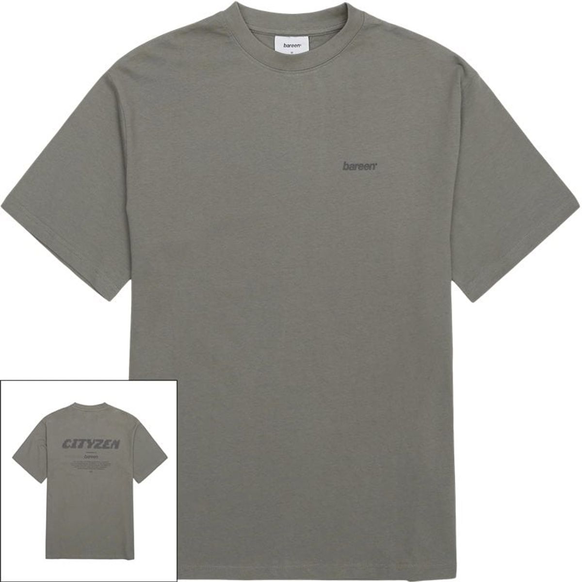 Bareen Bard Box Fit Heavy Graphic Tee Castor Grey