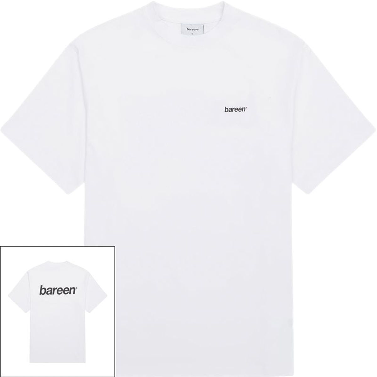 Bareen Bard Box Fit Heavy Tee Hvid