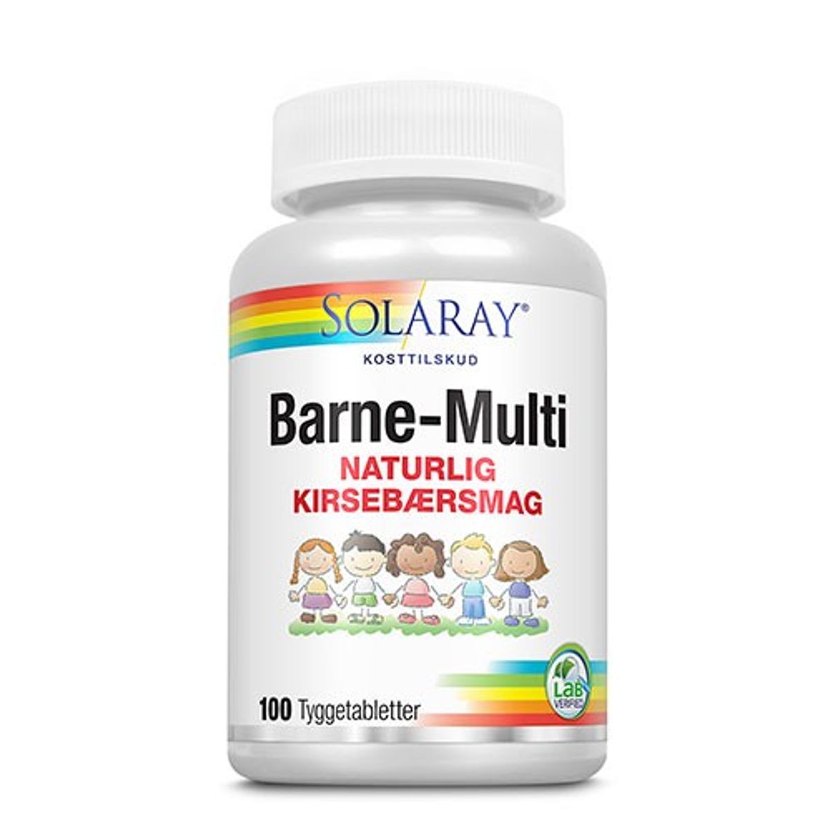 Barne-Multi tyggevit. børn - 100 tabletter - Solaray