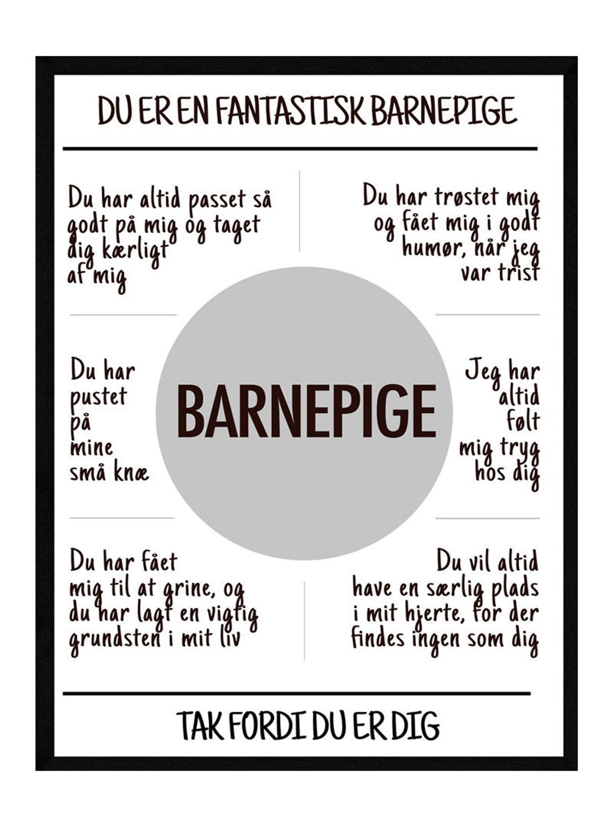 Barnepige plakat