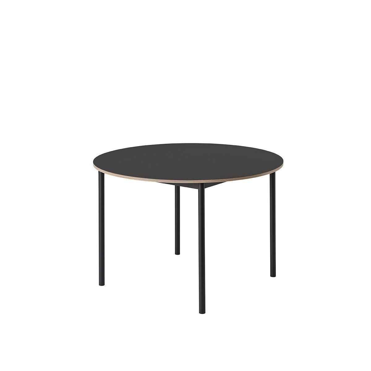 Base Round Table, Ø 110 cm fra Muuto (Black / Black)