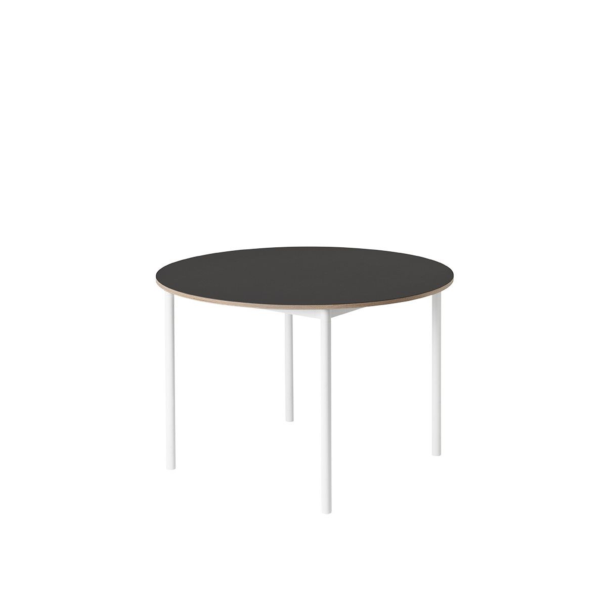 Base Round Table, Ø 110 cm fra Muuto (Black / White)