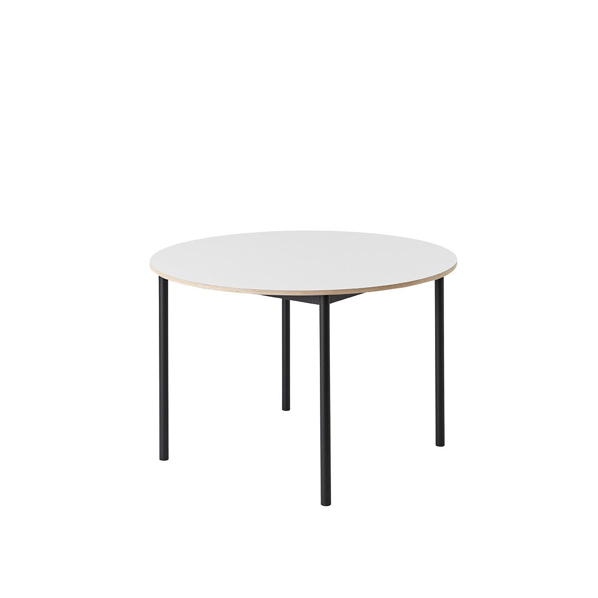 Base Round Table, Ø 110 cm fra Muuto (White / Black)